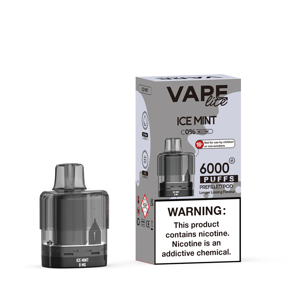 Vape Lite 6000 Max – Ice Mint Replacement Pod zero nicotine