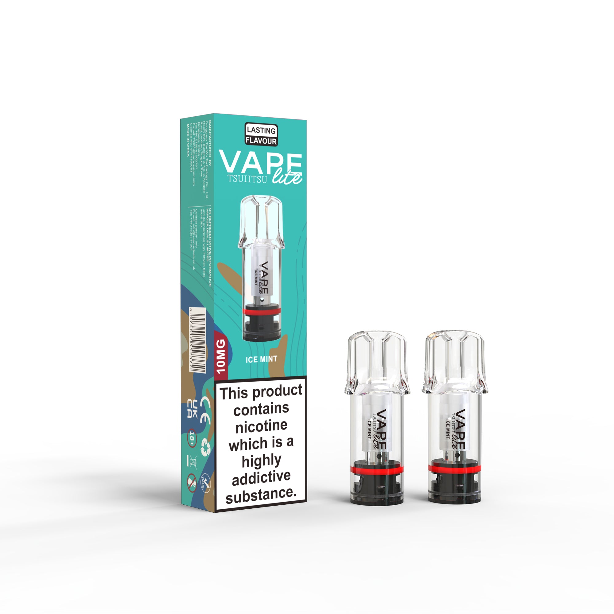 Vape Lite Ice Mint Tsuiitsu Pod 2 Pack 10 mg UK