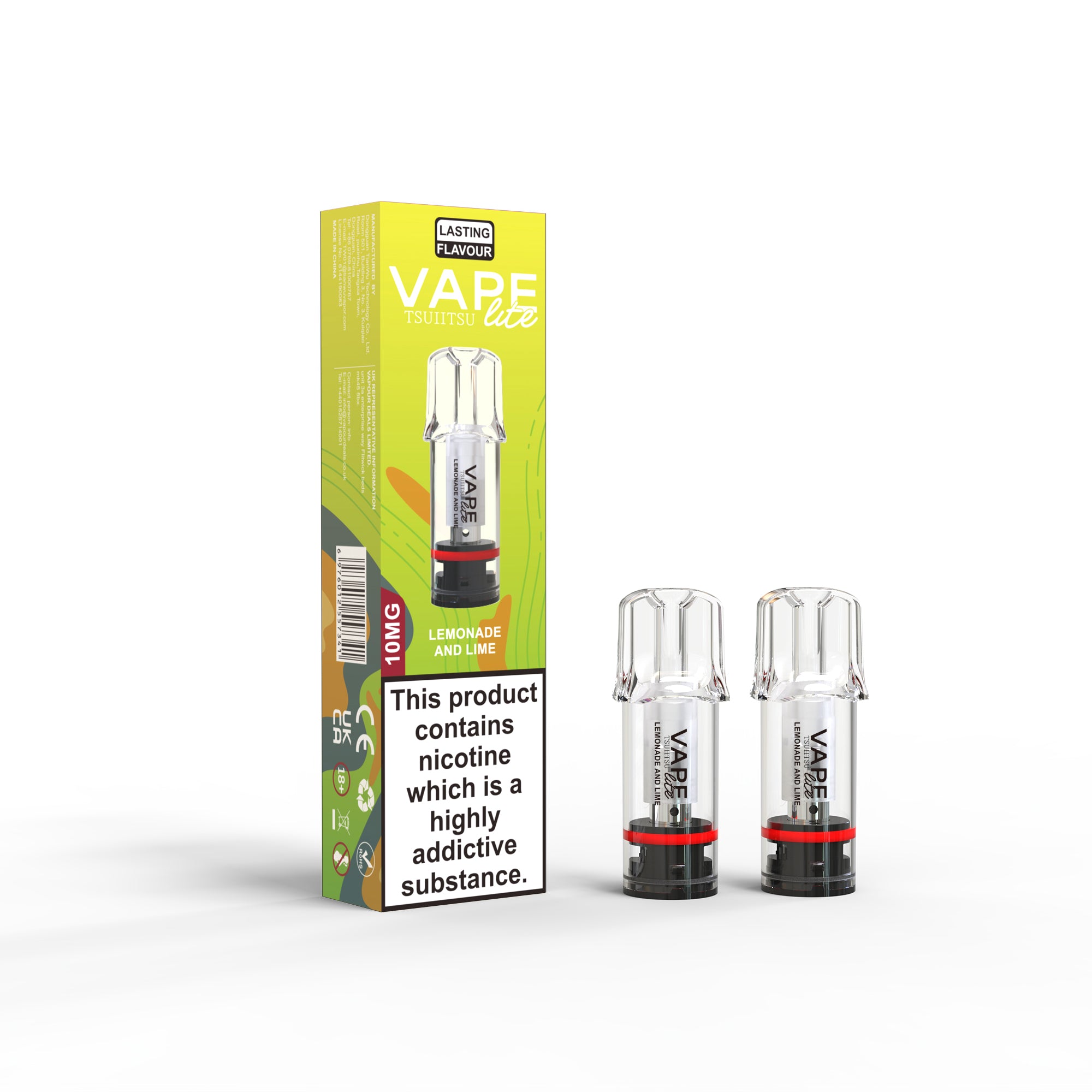 Vape Lite Lemonade & Lime Pod 2 Pack 10 mg UK