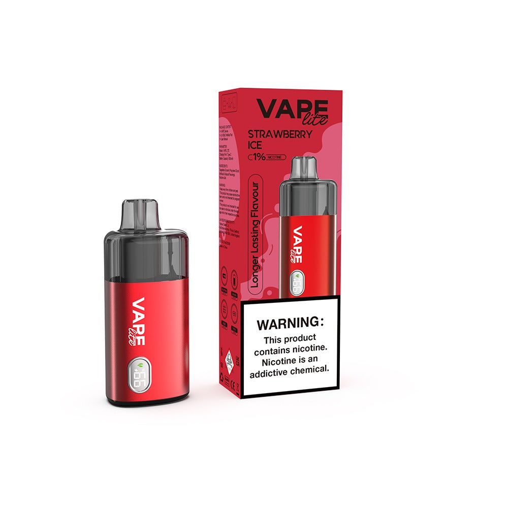 Vape Lite 6000 Max Strawberry Ice 10mg Prefilled Pod Kit UK