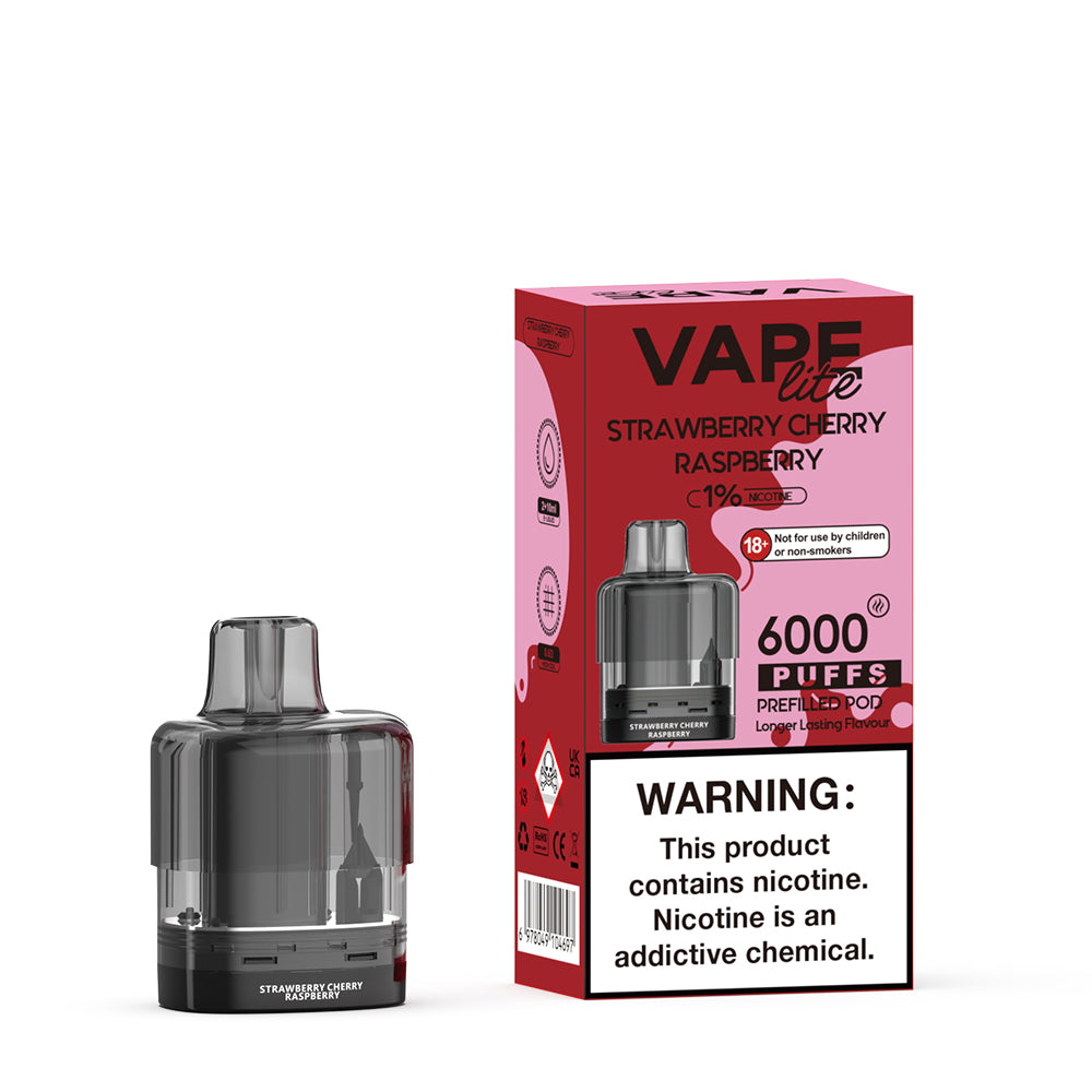 Strawberry Raspberry Cherry 6000 puff prefilled vape pod Vape Lite 6000 Max