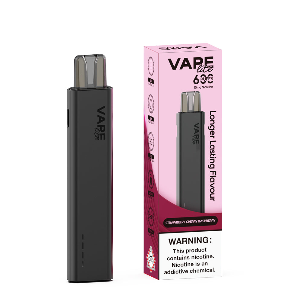 Vape Lite 600 rechargeable 600 puff berry pod kit Type-C charging
